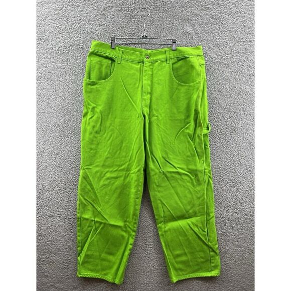 Tommy Hilfiger BRAT Summer Line Green Baggy Carpenter Pants Sz. 42” Actually 40” - Picture 1 of 3